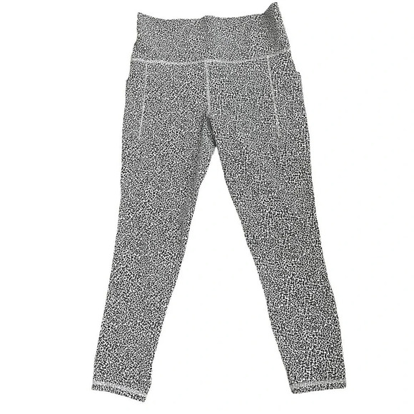 Athleta Salutation Stash II Pocket Textured 7/8 Tight Black White Size Medium - Picture 3 of 8